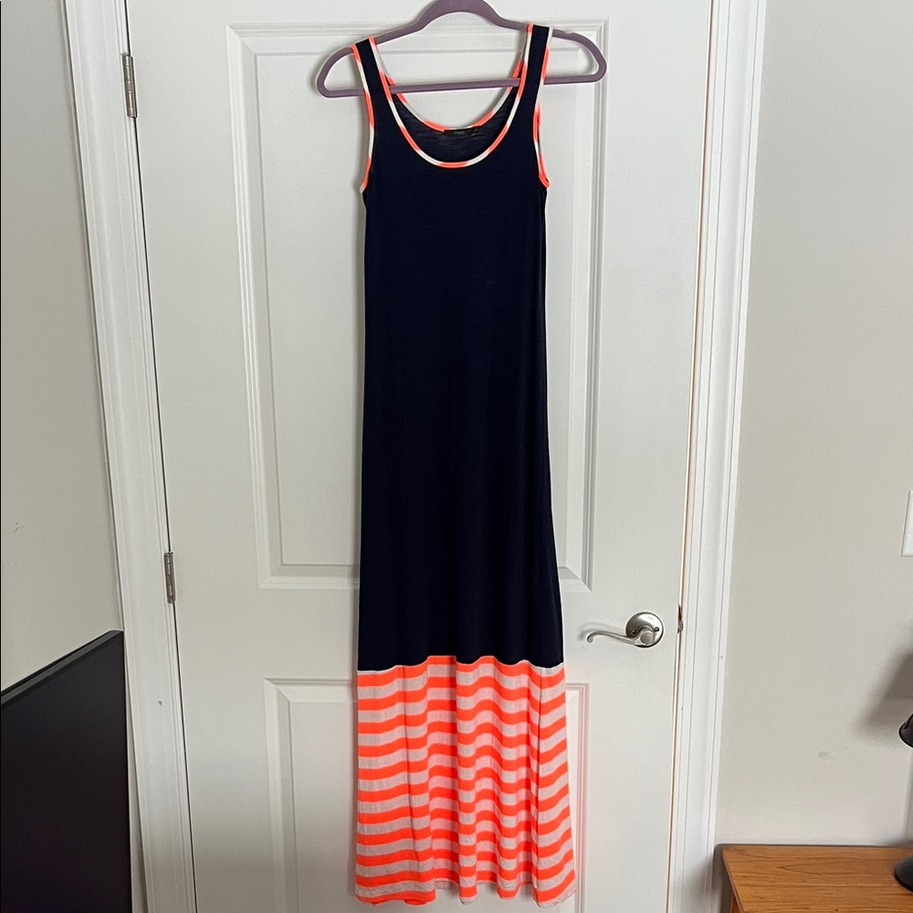 THML Navy Dress with Orange Accents